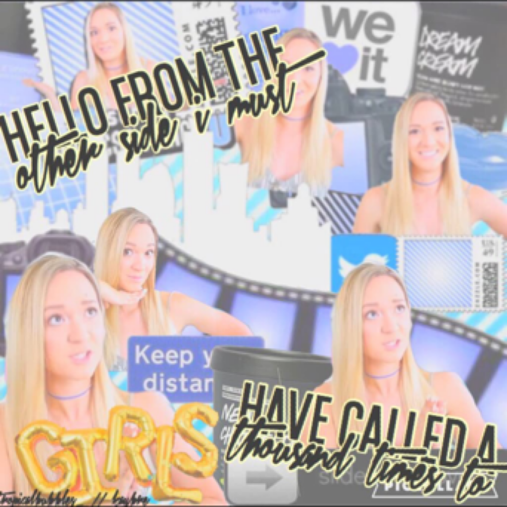 💦 C L I C K 💦
Collab with the amazing KayBre!😍🙌🏻👑 She's so good at complicated edits! So I started the overlays, she finished them, and she added words and a filter🍃🌟💞 More complicated edits coming soon!🙈☺️🌸