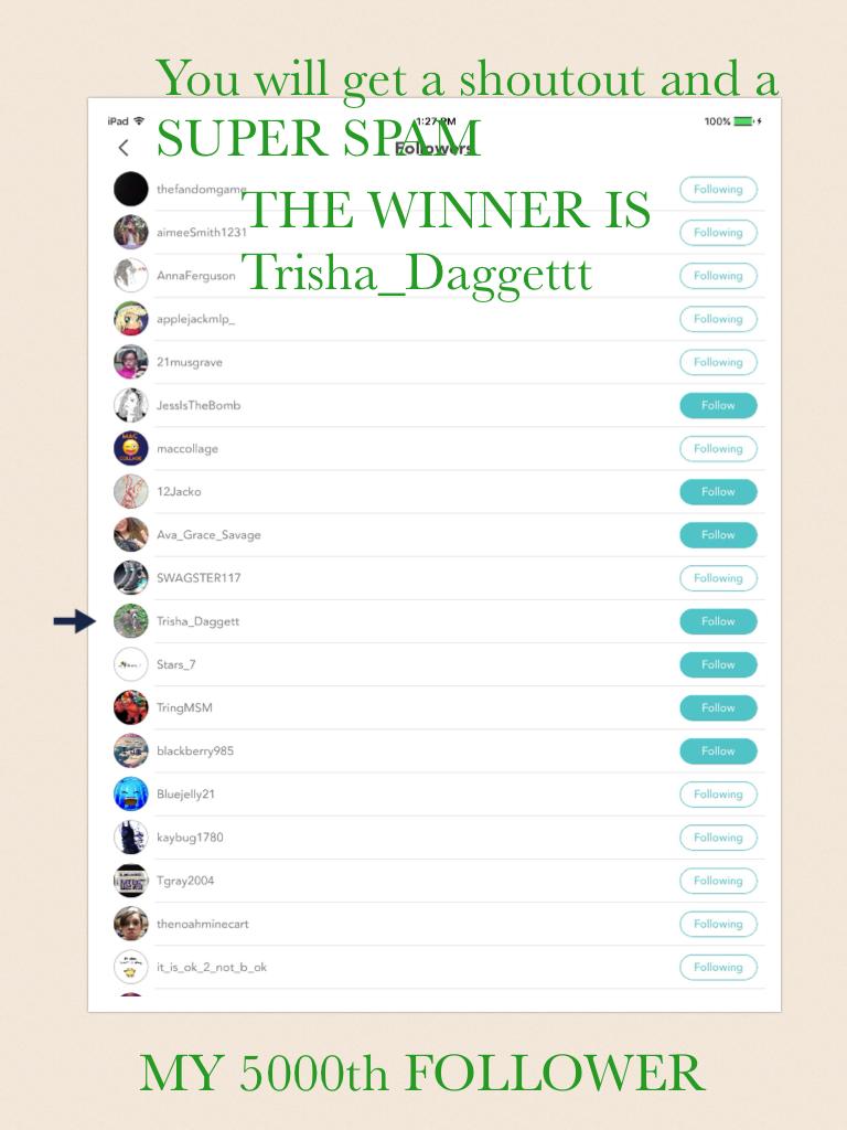 THE WINNER IS Trisha_Daggett
