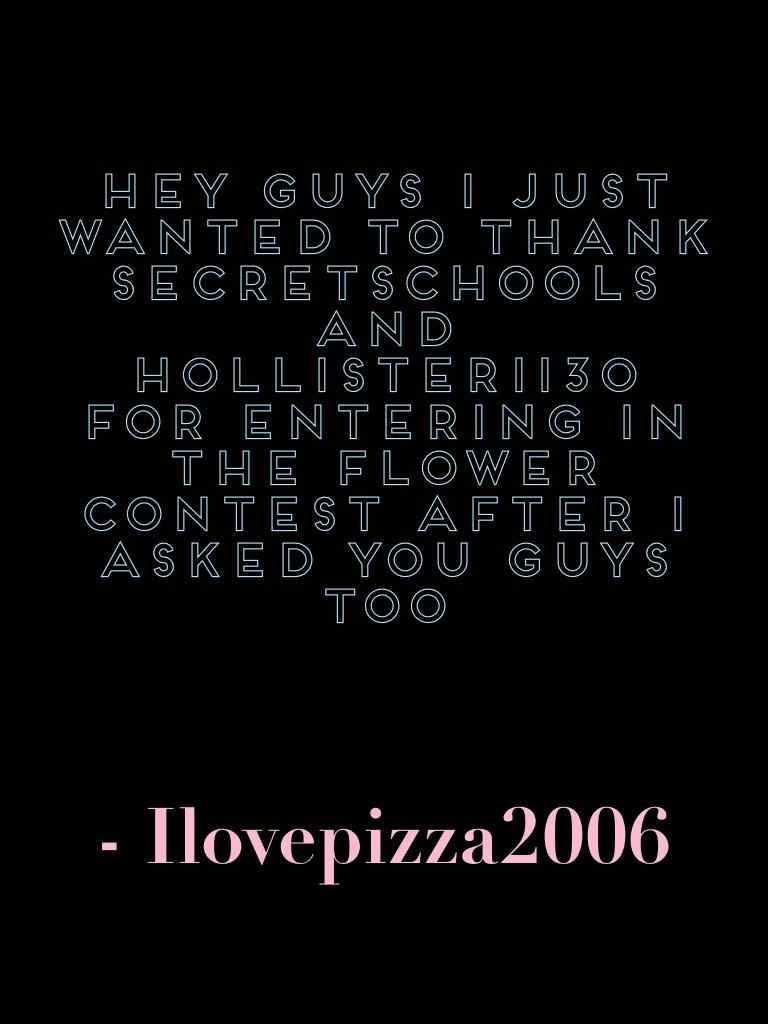 Thank you Secretschools + hollister1130
