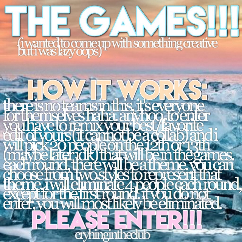 t a p p y
hi beauties! i wanted to host a games because i've seen them all over and they seem really fun. anyhoo please enter💜
s t a y  a l i v e - l e x i 💗