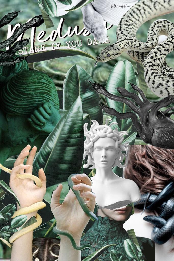 Sorry for this super weird collage. 😬 It's for Triplet-klf's contest. 😊🌿 Medusa themed. 🐍 