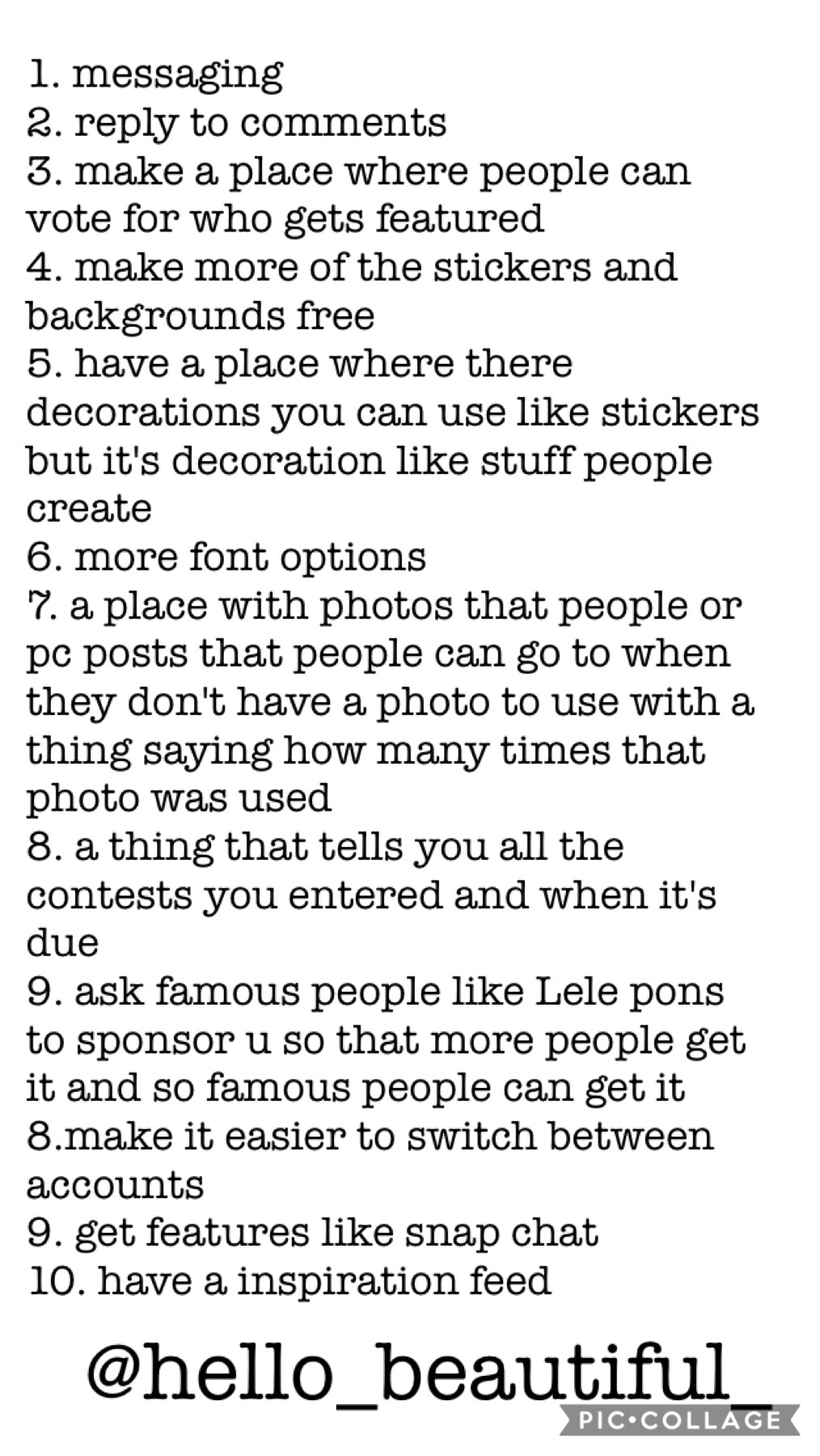 just some ideas pic should do what do u guys think?? repost and go to the feed back forums and put this stuff on their becuase it won't let me!!  i love pc!!!!!!!!