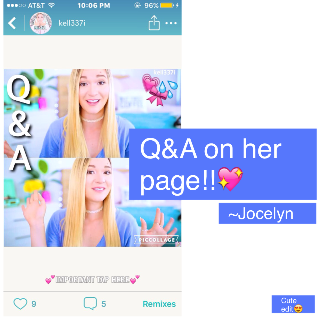 Q&A on her page!!💖Follow her