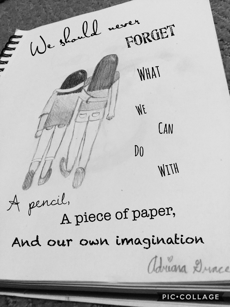 We should never forget what we can do with a pencil, a piece of paper and our own imagination. - Girl Meets World. I love this collage so I'm #reposting it!