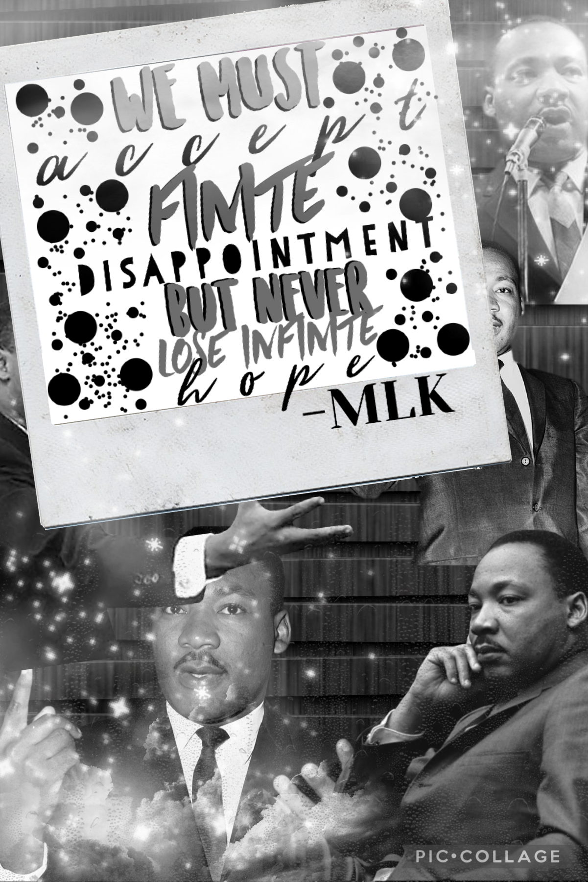 ☁️2/23/21☁️
Hey skies!!! I’m sorry, I know this is like 1 day late 😔 But this is for ocean’s black history month collage challenge!! I chose MLK!! Look in the remixes to learn more about him! I will try to post more. Have a blessed day!! 🤍