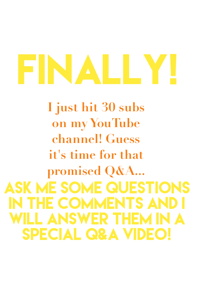 👑 Ask away! They will all be answered on my channel! 👑