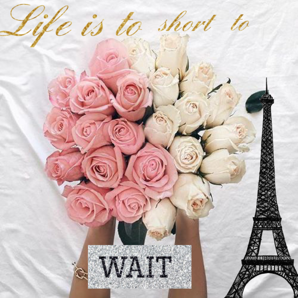 Life is to short to wait 
La vie est trop courte pour attendre 