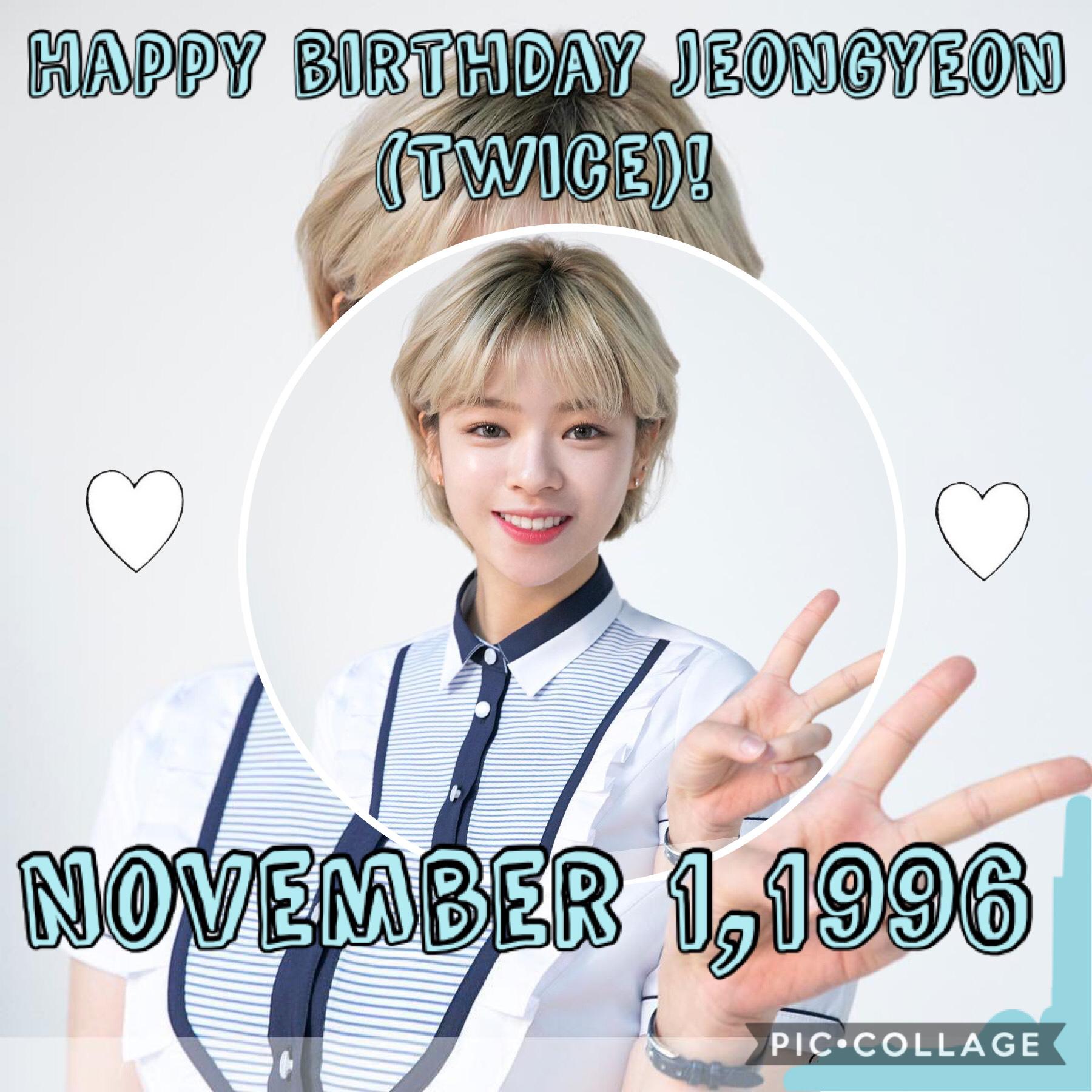 •Yoo Jeongyeon•
Happy birthday!!! Ugh she’s so pretty!!!💞 I can’t wait for Twice’s comeback. Are you excited? Yes or yes?!!!!
~Whoop