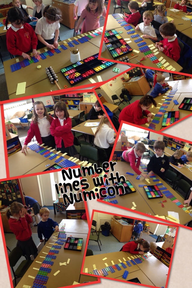 Number lines with Numicon 