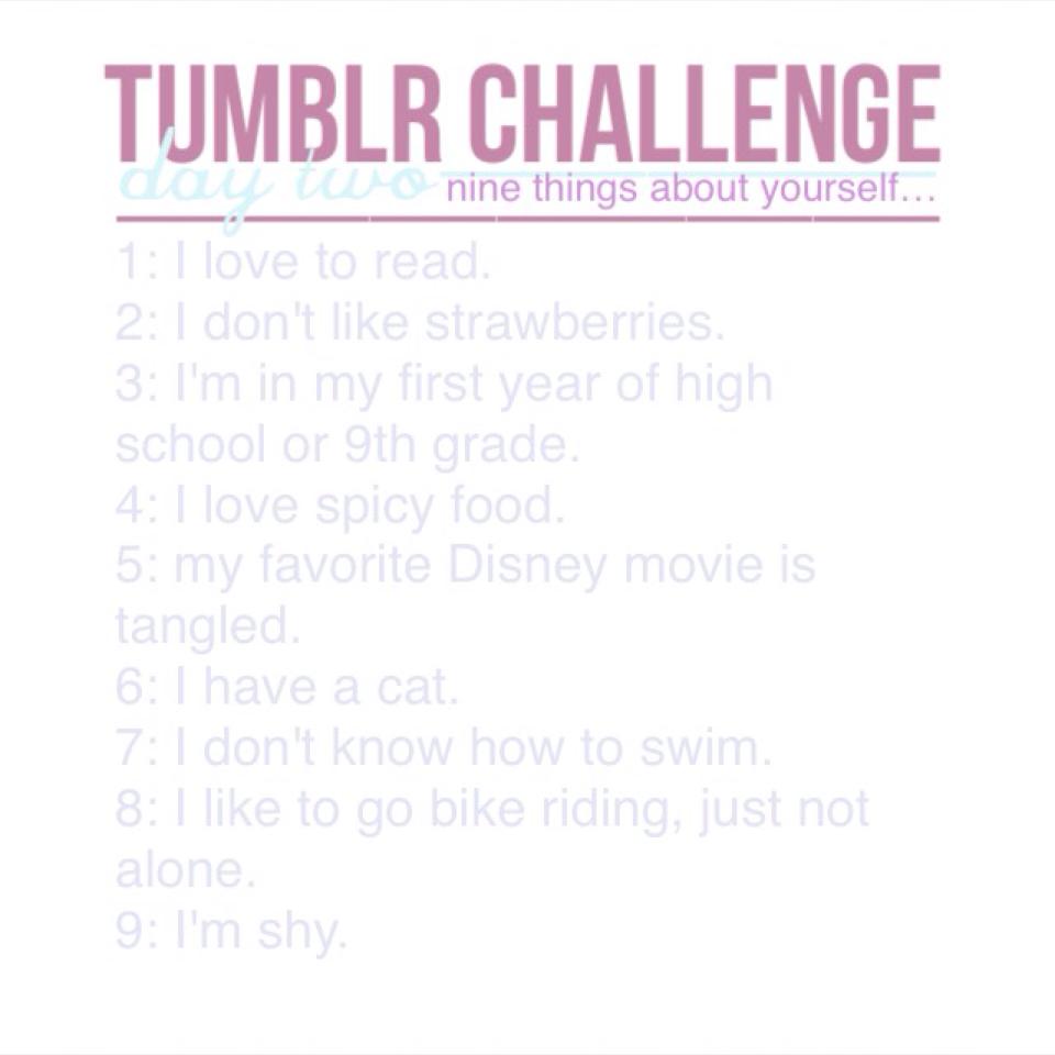 Tumblr Challenge Day 2