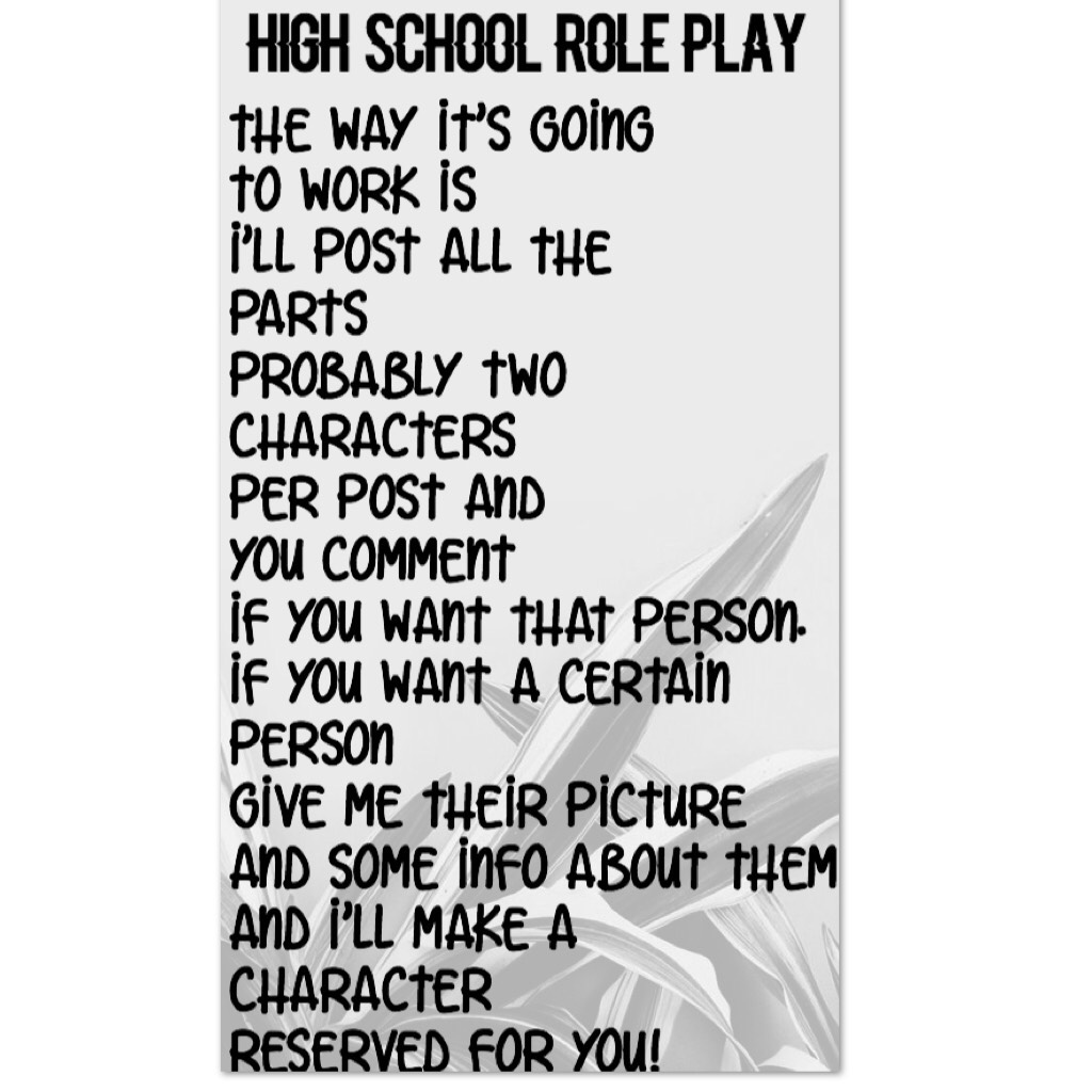 High School role play 