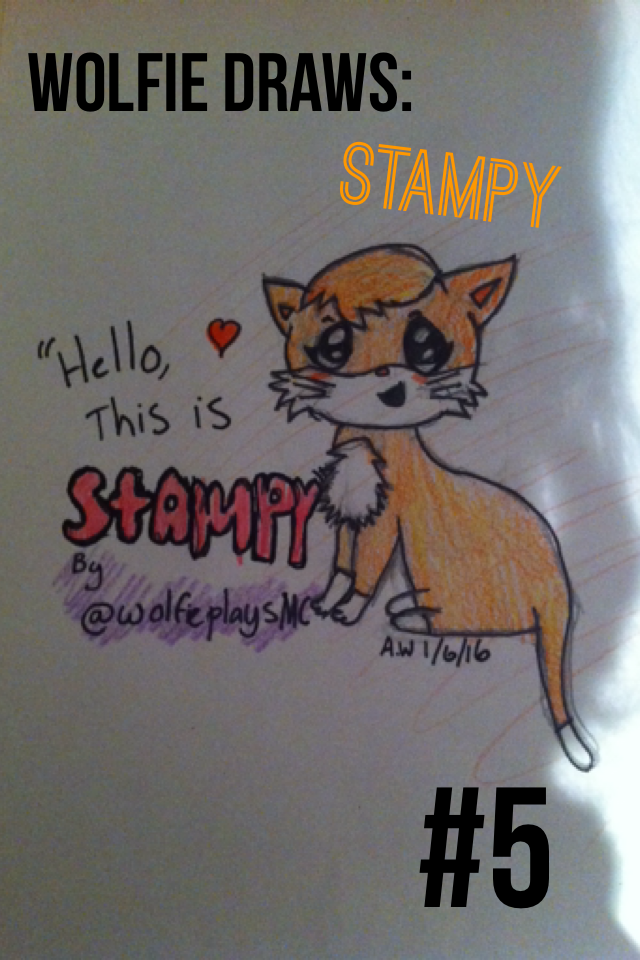Wolfie draws: stampy 