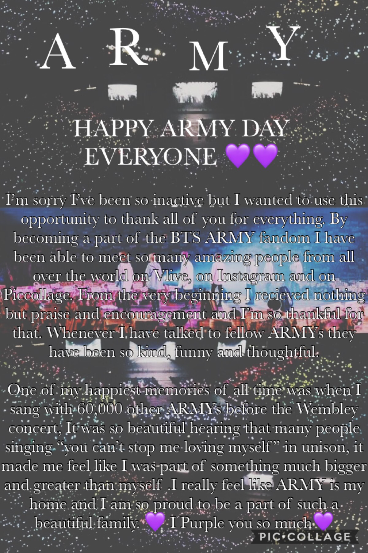 💜Happy ARMY day💜
-
-
Becoming an ARMY was probably the best decision I ever made, I Purple you all 💜
