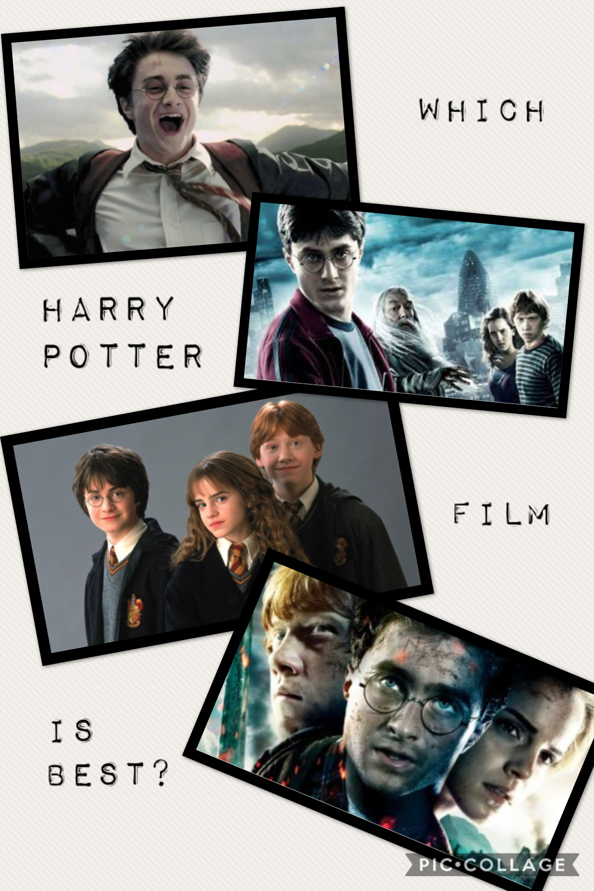 We all love Harry Potter but which film was best?
Comment your house!!! 