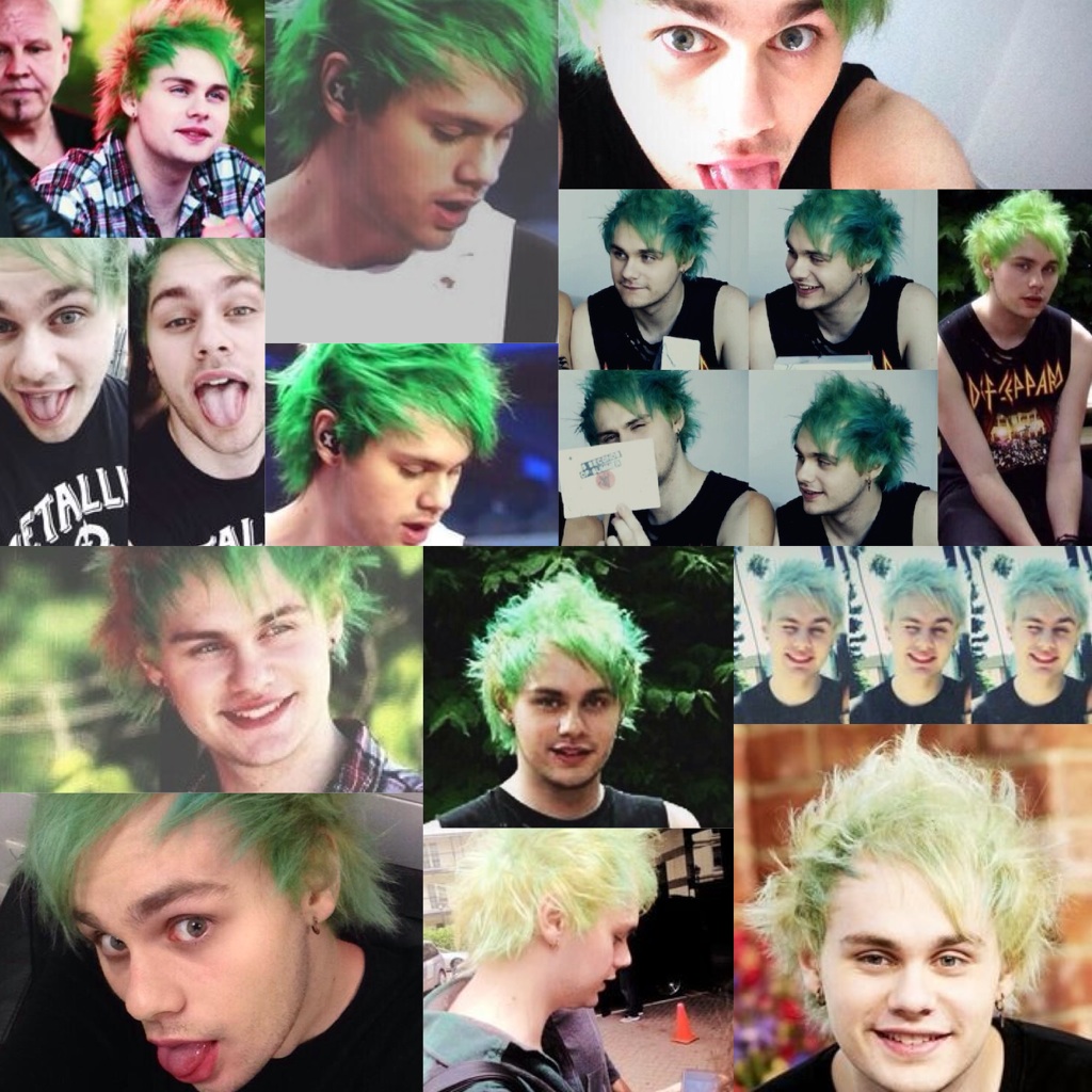 green haired Michael Clifford 😍😭😭