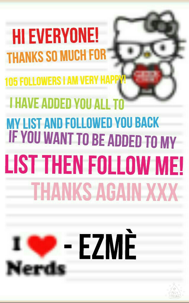 *tap* 
thanks so much to all who follows me Xxx