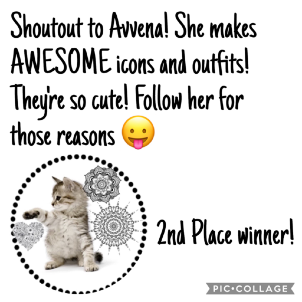 Shoutout to Avvena! She was the second place winner of my icon contest!