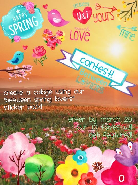 #Contest! Create a collage using our "between spring lovers" sticker pack!