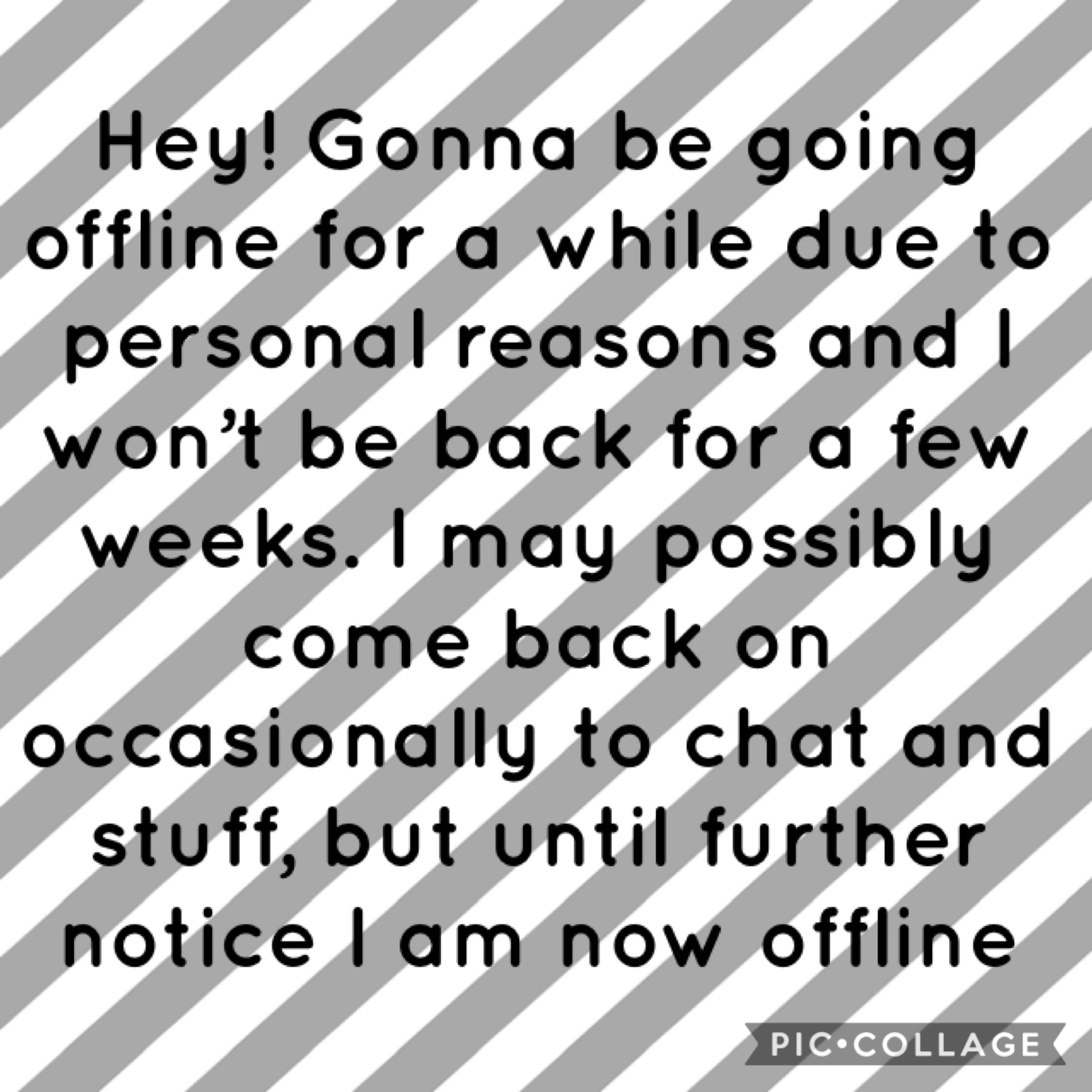 As you are reading this, I am officially OFFLINE!!!!! 