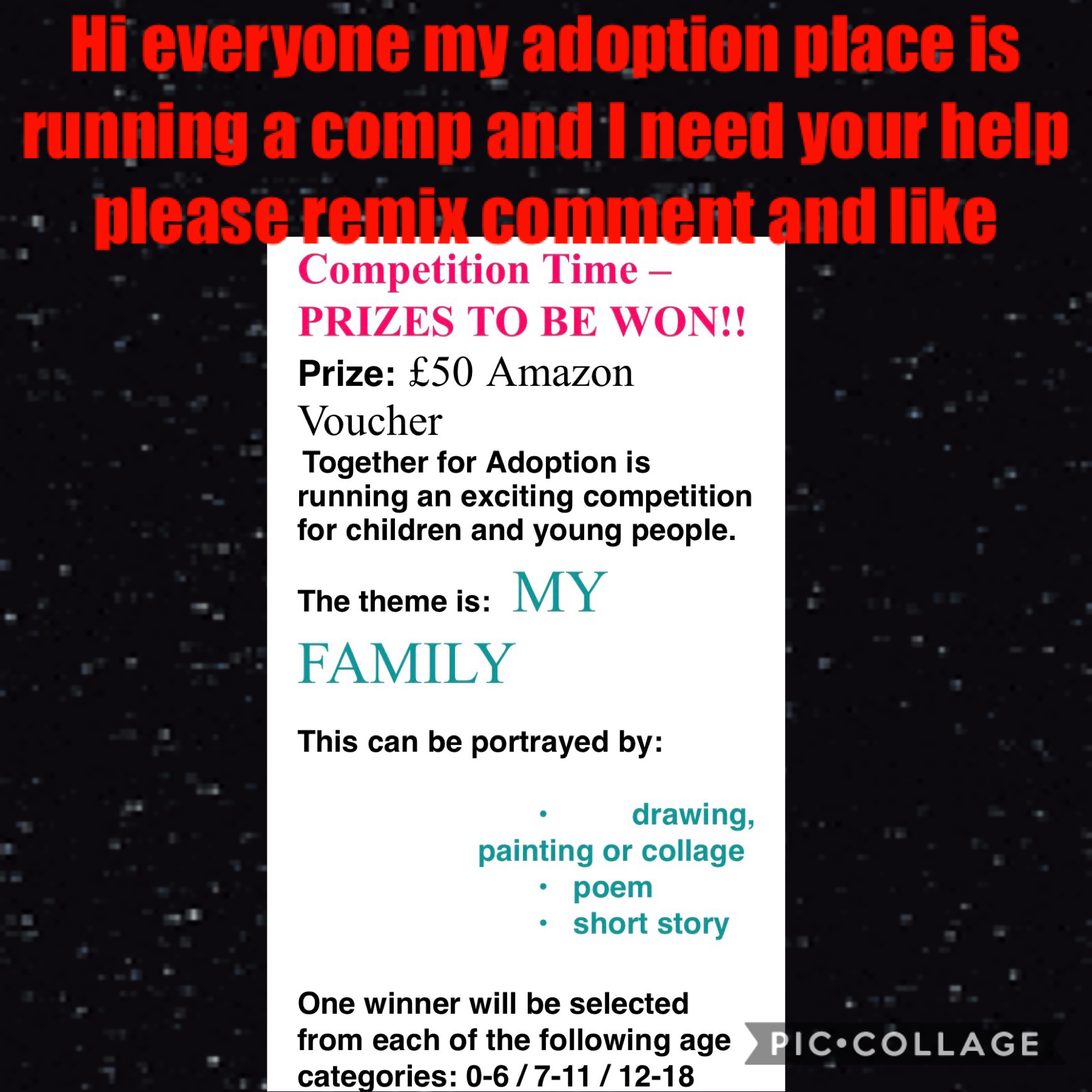 Please help me guys I really want to win this and give it to my mum