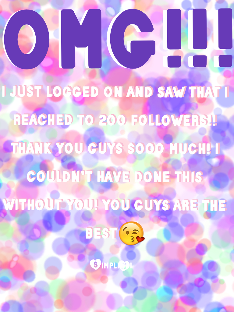 OMG!!! 200 followers!!!!