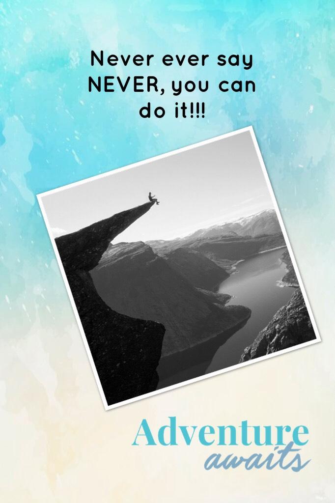 Never ever say NEVER, you can do it!!! Tap!
Comment the most daring you have done in your life!😍😍😍