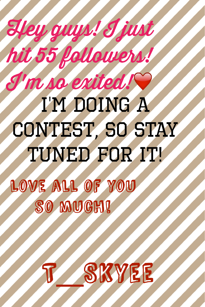 Contest soon! Stay tuned for it