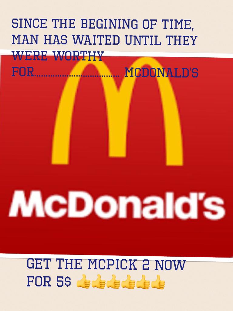 McDonalds a great mcchicken