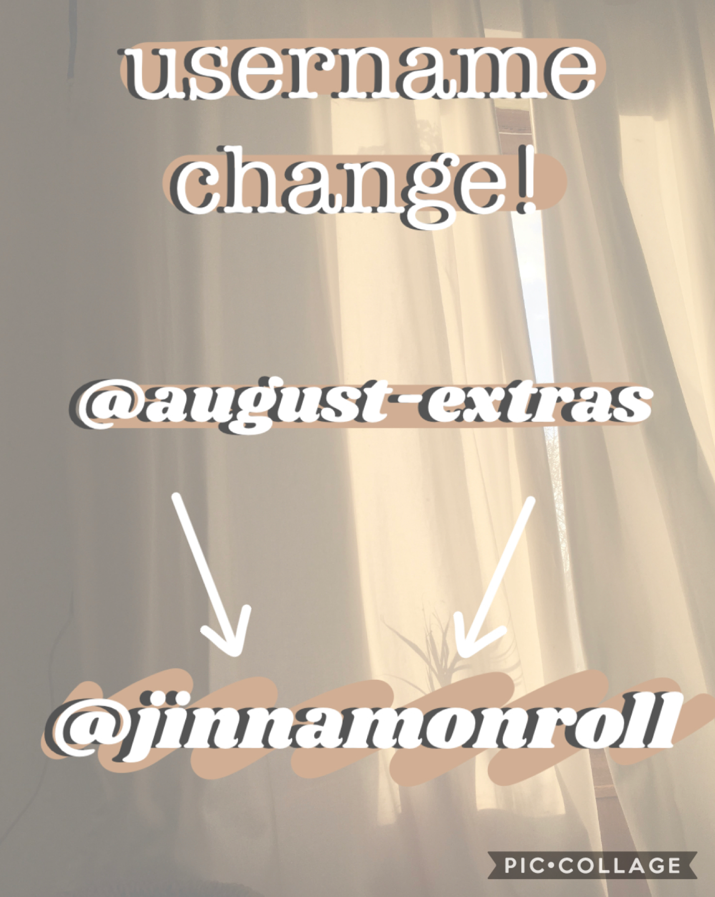 -🧸- 

changed my username! 

jinnamonroll -> Jin + cinnamon roll 

have a nice day! <3 

enjoy! — August💫
