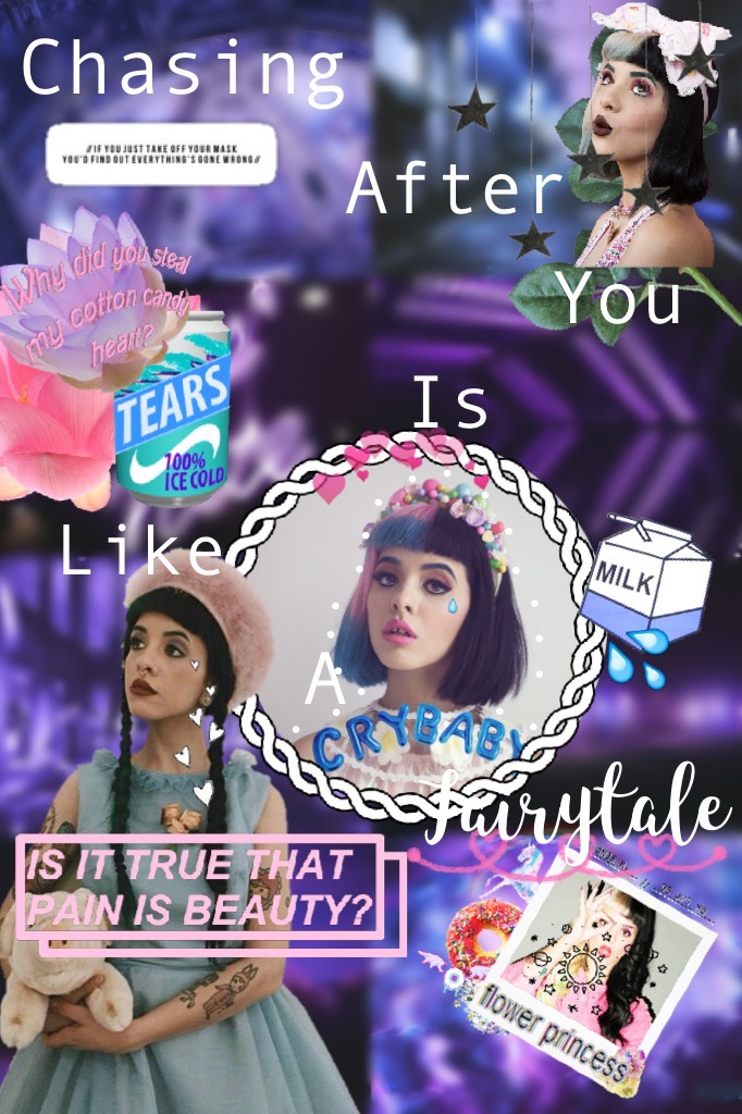 • tap here • 
Melanie Martinez edit 🌨 
Comment to collab ! 🌸 
I am so happy for 200 followers tysm 💧 
This edit is ok I guess comment your honest thoughts , no offence taken dw ✨ 
Q- fav song of Melanie's ?💿 
A- pity party 👭 
I am always here if anyone ne