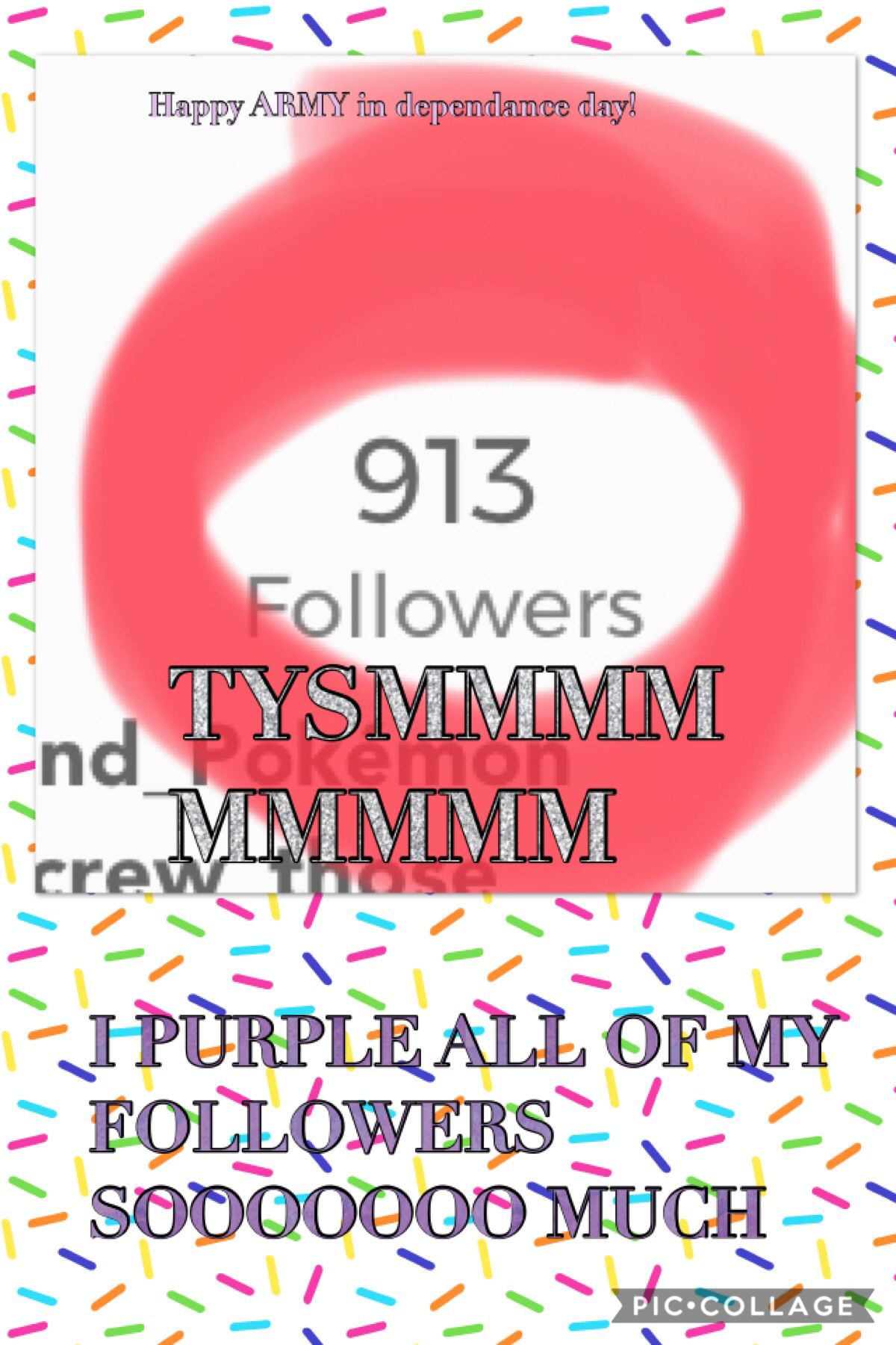 TYSM FOR GETTING ME TO 900 FOLLOWERS! I CANT EXPLAIN IN WORDS HOW GREAT FULL I AM TO HAVE REACHED THIS GOAL! I PURPLE YOU AND HAPPU ARMY I DEPENDANCE DAY EVERYBODY 💜💜💜💜💜💜💜💜💜💜💜💜💜💜💜💜💜💜💜💜💜
