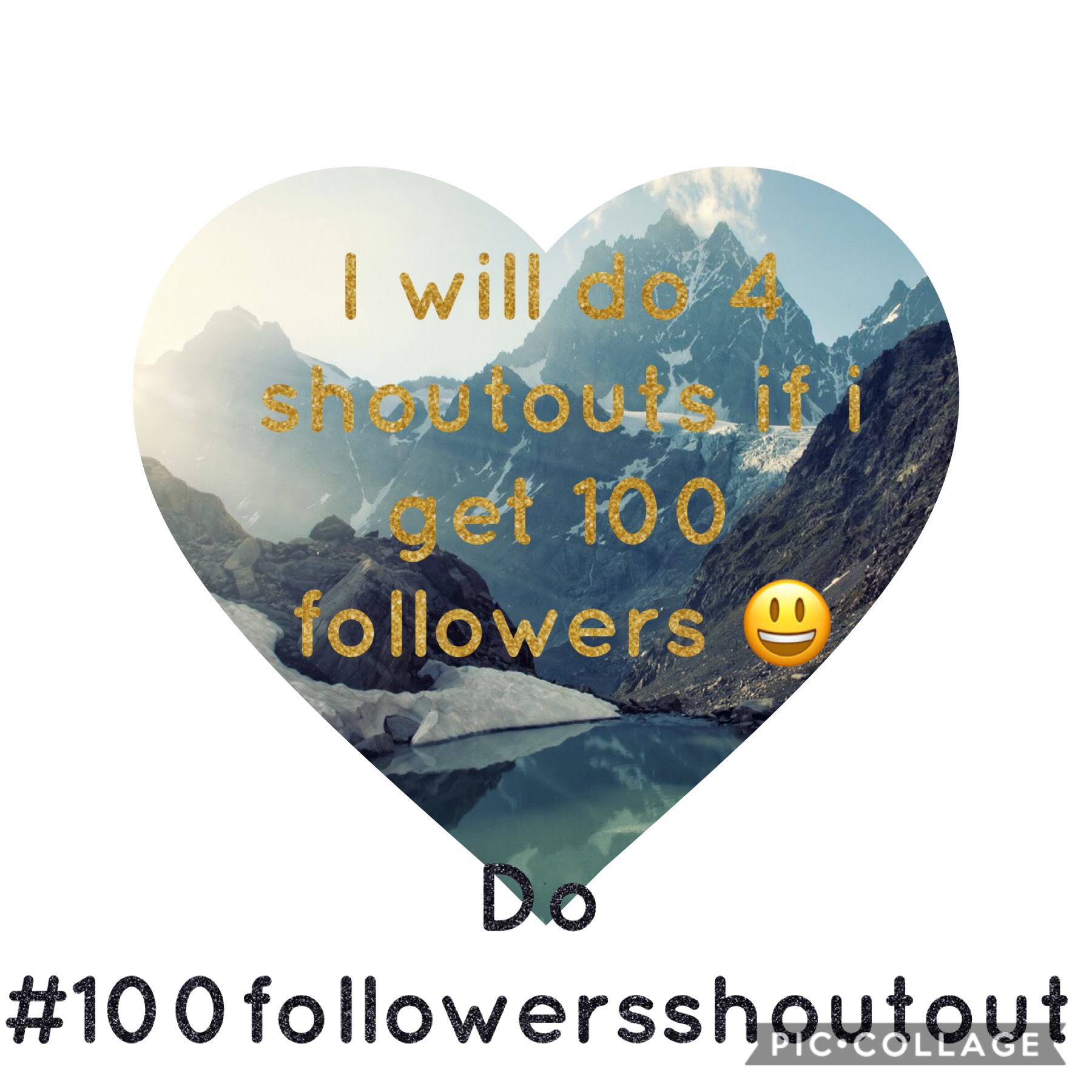 I will do 4 shoutouts if I get 100 followers #100followersshoutout