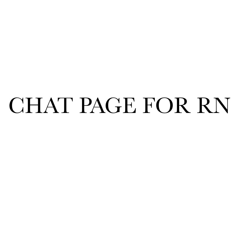 CHAT PAGE FOR RN