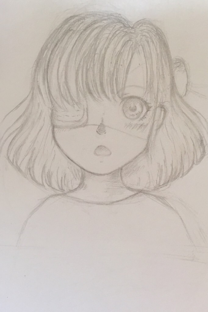 I cant draw the second eye. Please feel free to comment whatever you'd like, i'm open to any type of constructive criticism and opinions.