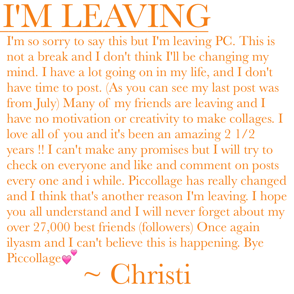 I'M LEAVING (TAP HERE)
Ilyasm unicorns !!💕I hope you guys understand why I'm leaving... this is definitely a hard decision but maybe some day I will come back, but for now this is it. 👋 