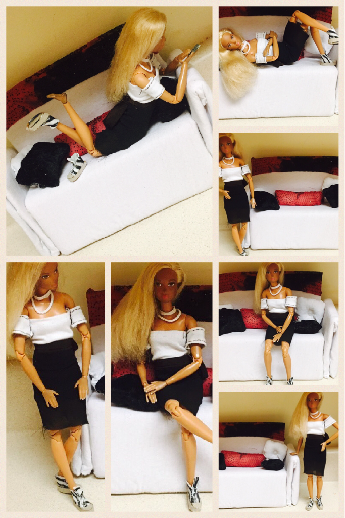 I made clothes for my doll and took a photo shoot😂😂my life