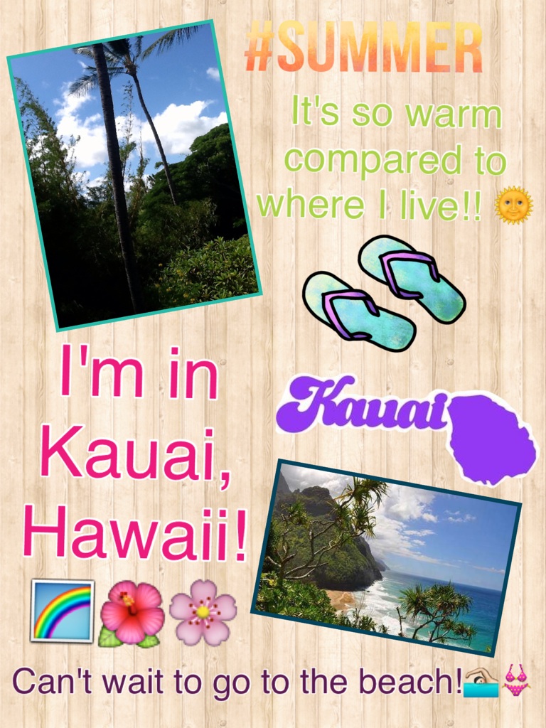 I'm in Kauai, Hawaii! 🌈🌺🌸 #kauaiunicorns lol that's stupid 