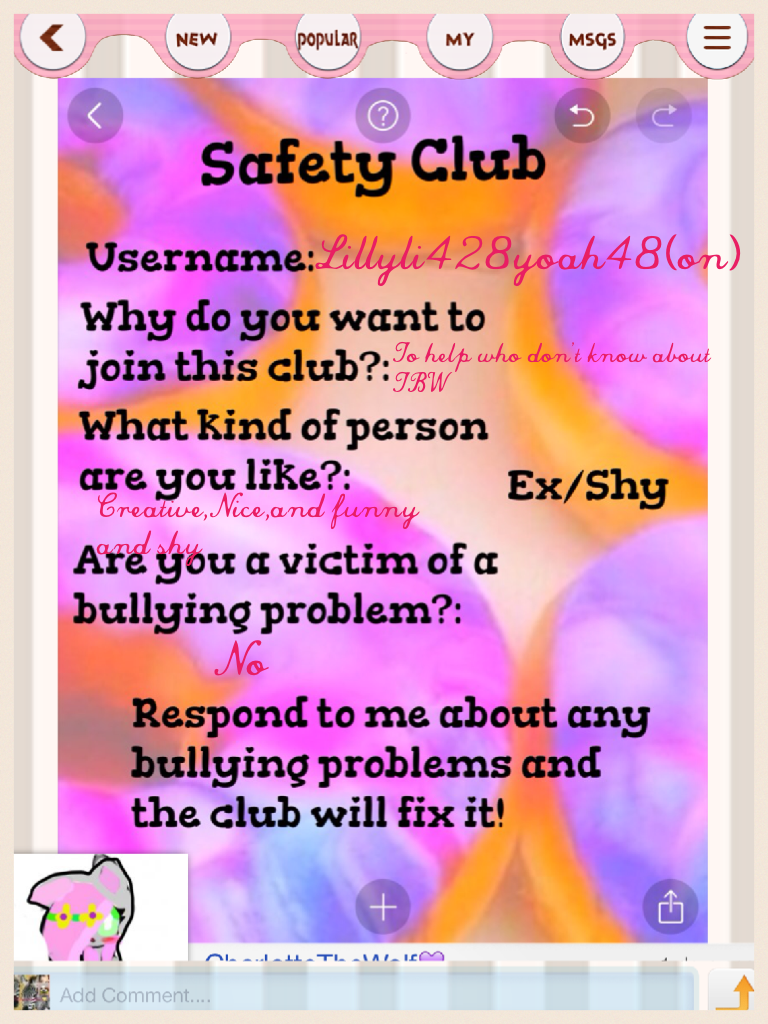 Here is my safety club