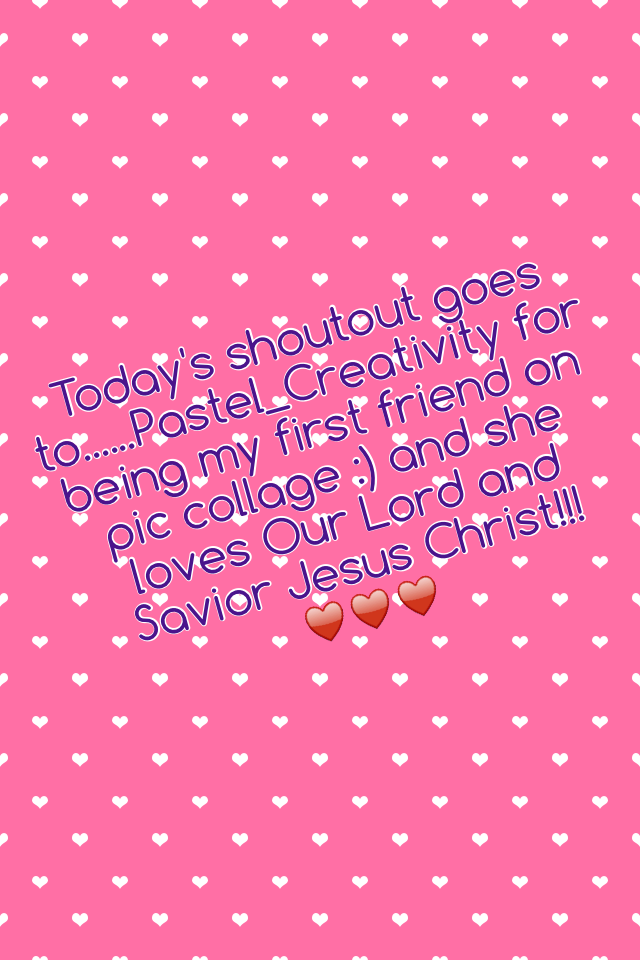 TODAY'S SHOUTOUT GOES TO ........Pastel_Creativity