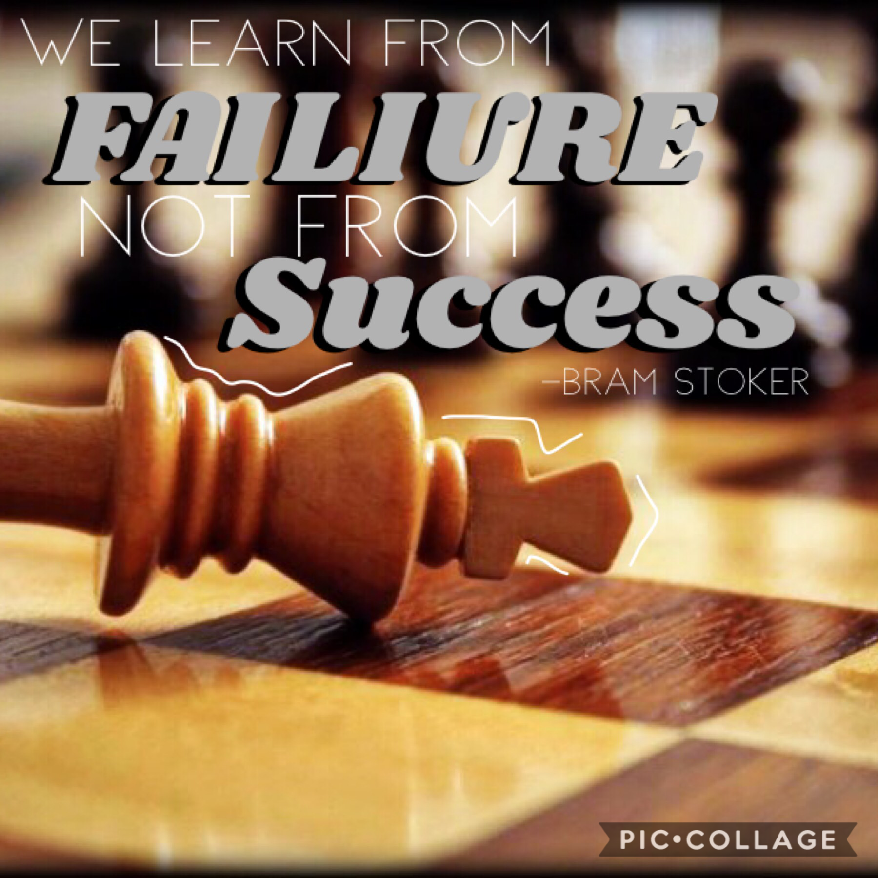 We don’t learn by success, but we do from failure.