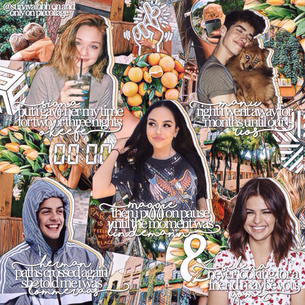 This is a collage where there are all the celebrities that i will do from now and obv hope you like it🍊 only halsey is missing but i didn't put her here bc she has blue hair n this is an orange theme.💡🐹 This style is the type of style that I will do often