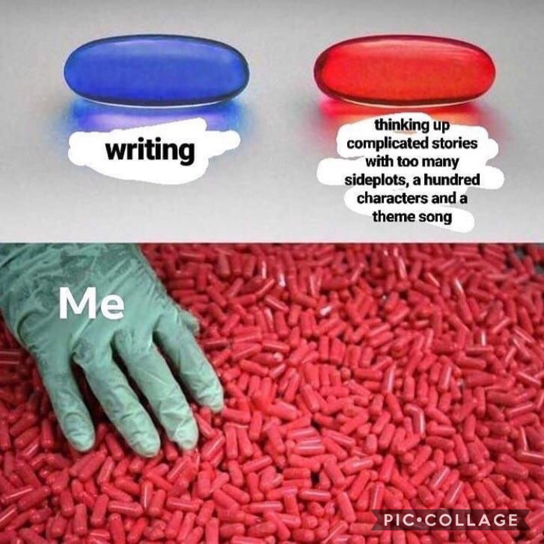 Me me me me absolutely me I have sooooooo many story ideas that are actually decent but have so many plotholes and such it’s annoying 