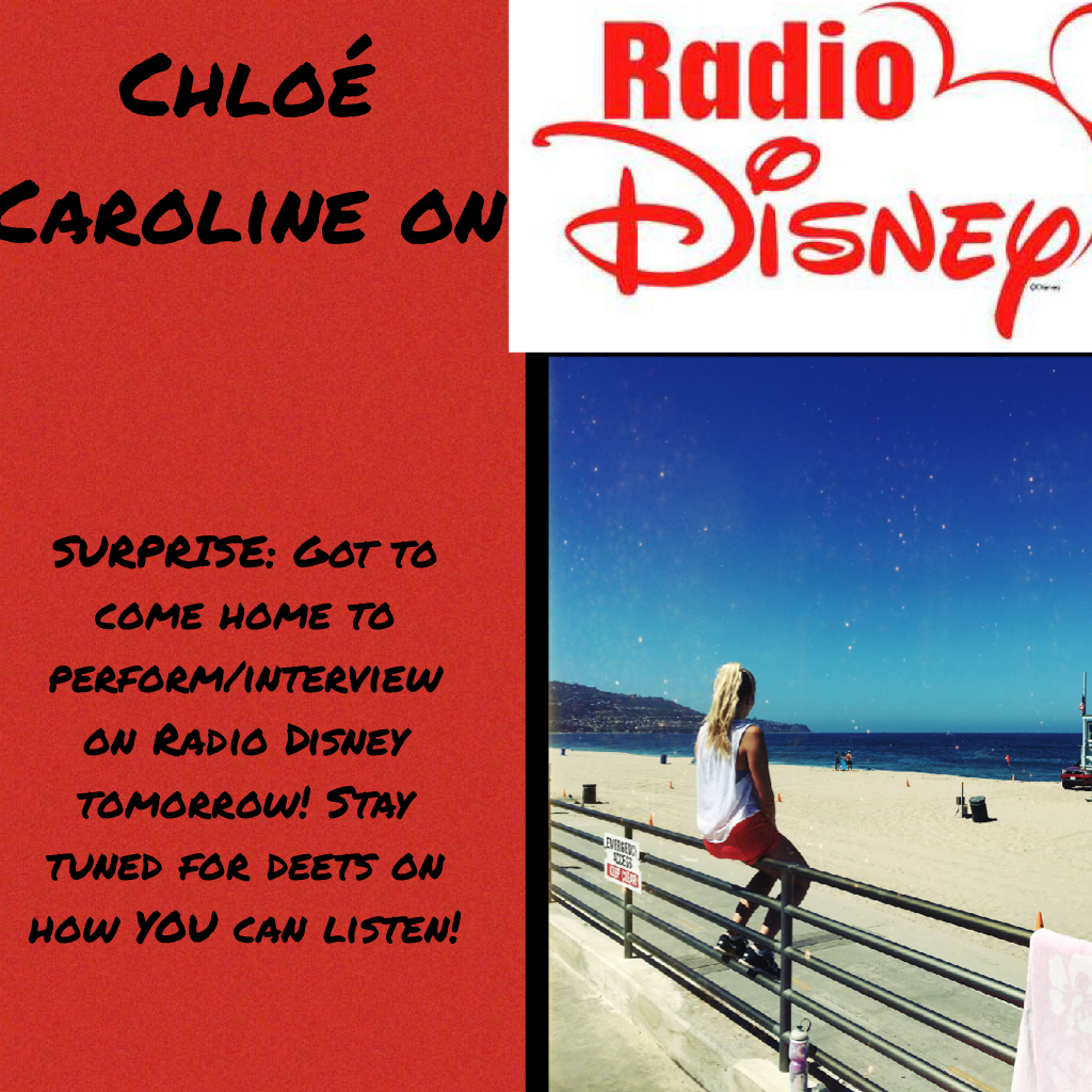 Chloé Caroline on Radio Disney TOMORROW