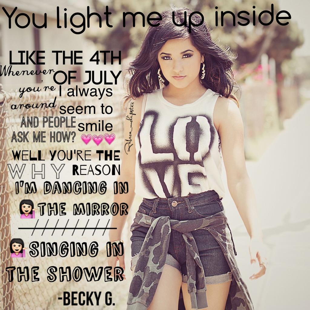 Becky g. Showers!! Can't believe this song was over a year old!