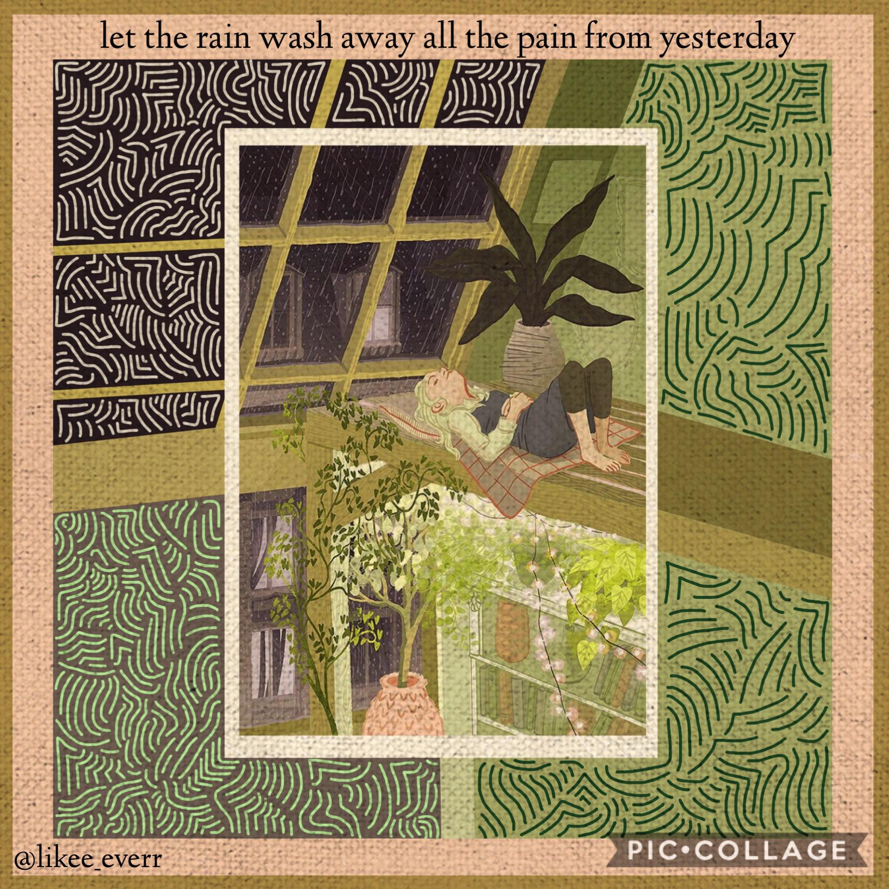 💚TAP💚
It’s been raining a lot in CA this winter, and I LOVE rain. I live for rain. The drawing is not mine(from Pinterest) but the doodles and border+beyond is mine.
Q: What’s the weather like where you are?
A: Rainy, with a little bit of snow once a week