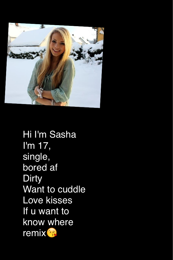 Hi I'm Sasha 
