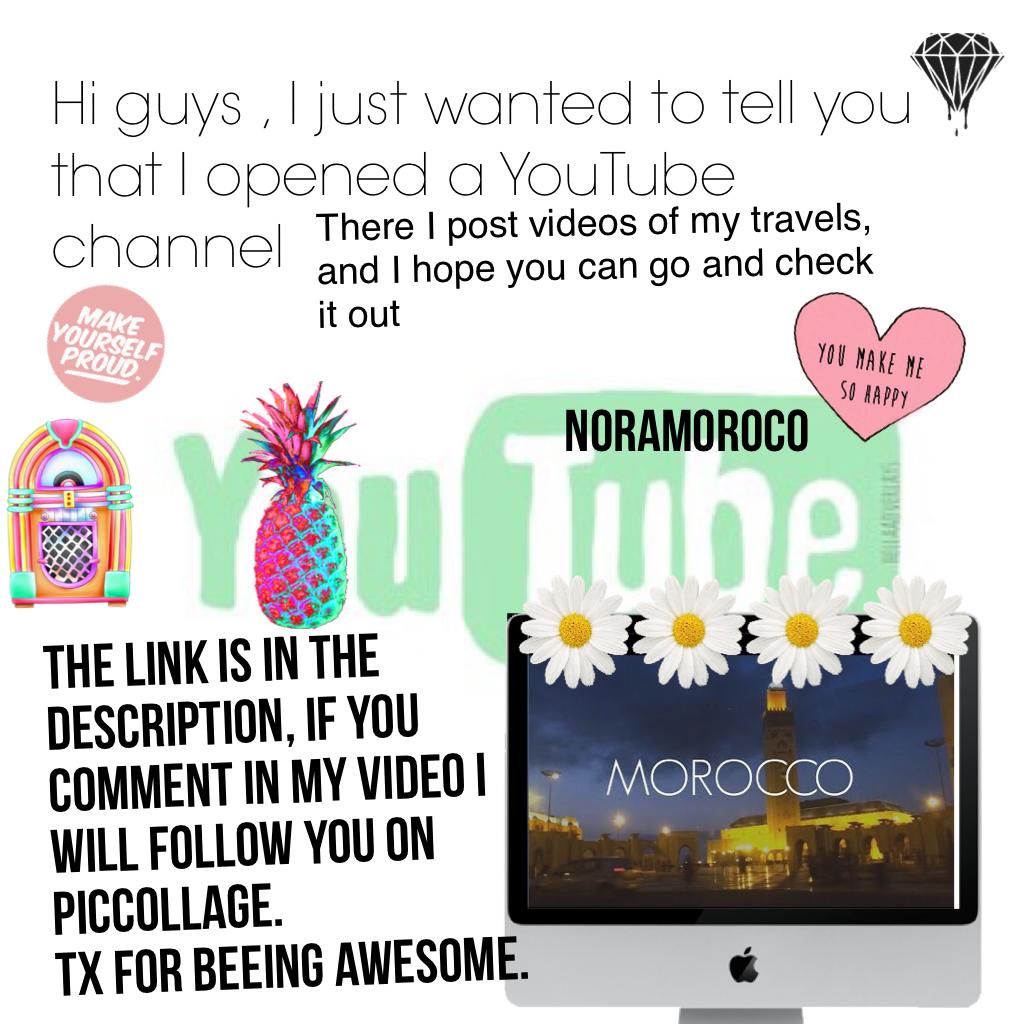 The link is in the description, if you comment in my video I will follow you on PicCollage. 
Tx for beeing awesome. Like subscribe and comment.😘😘