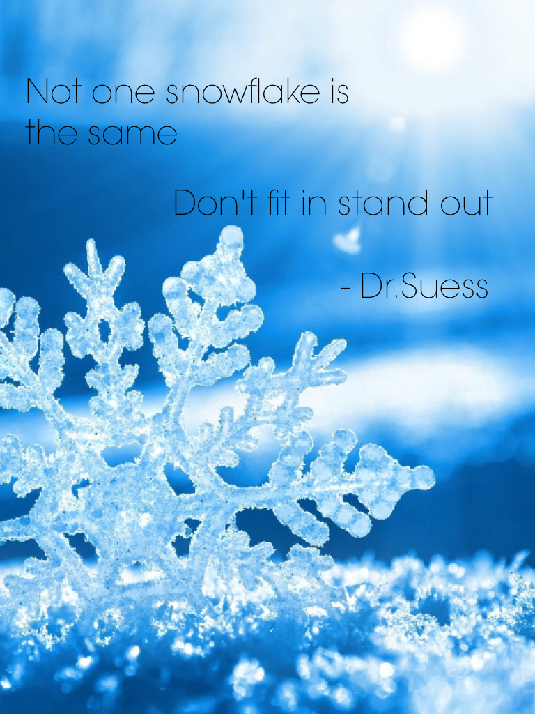 Don't fit in stand out

                  - Dr.Suess