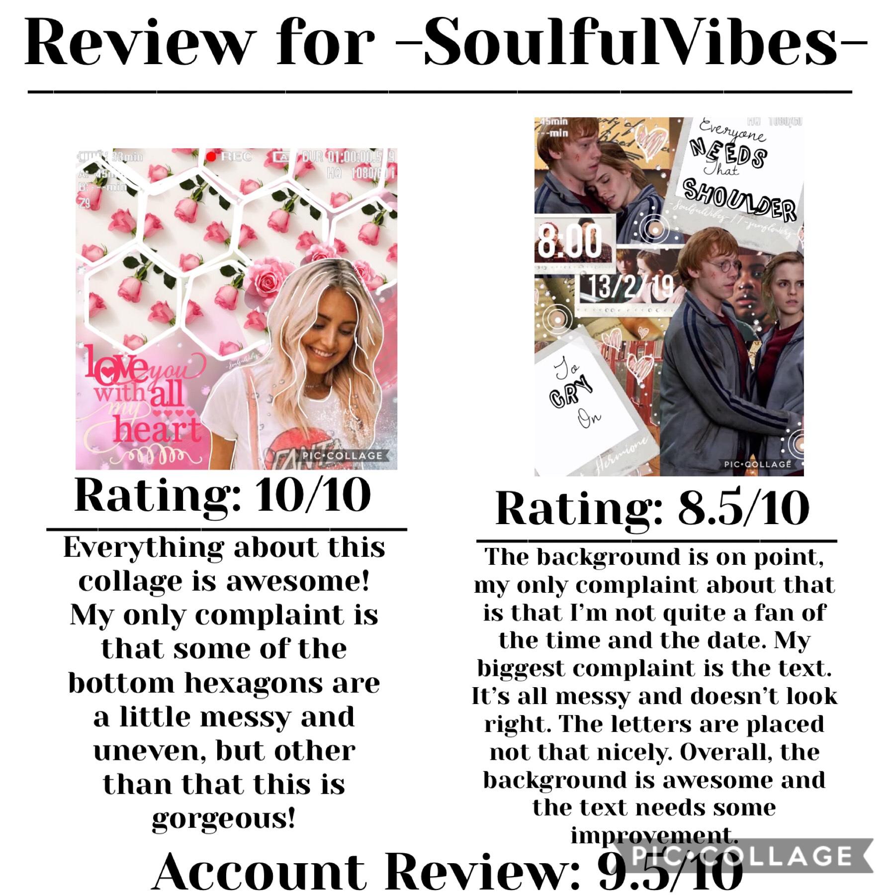Review for -SoulfulVibes- 👏🏻👏🏻👏🏻 awesome account! 😀