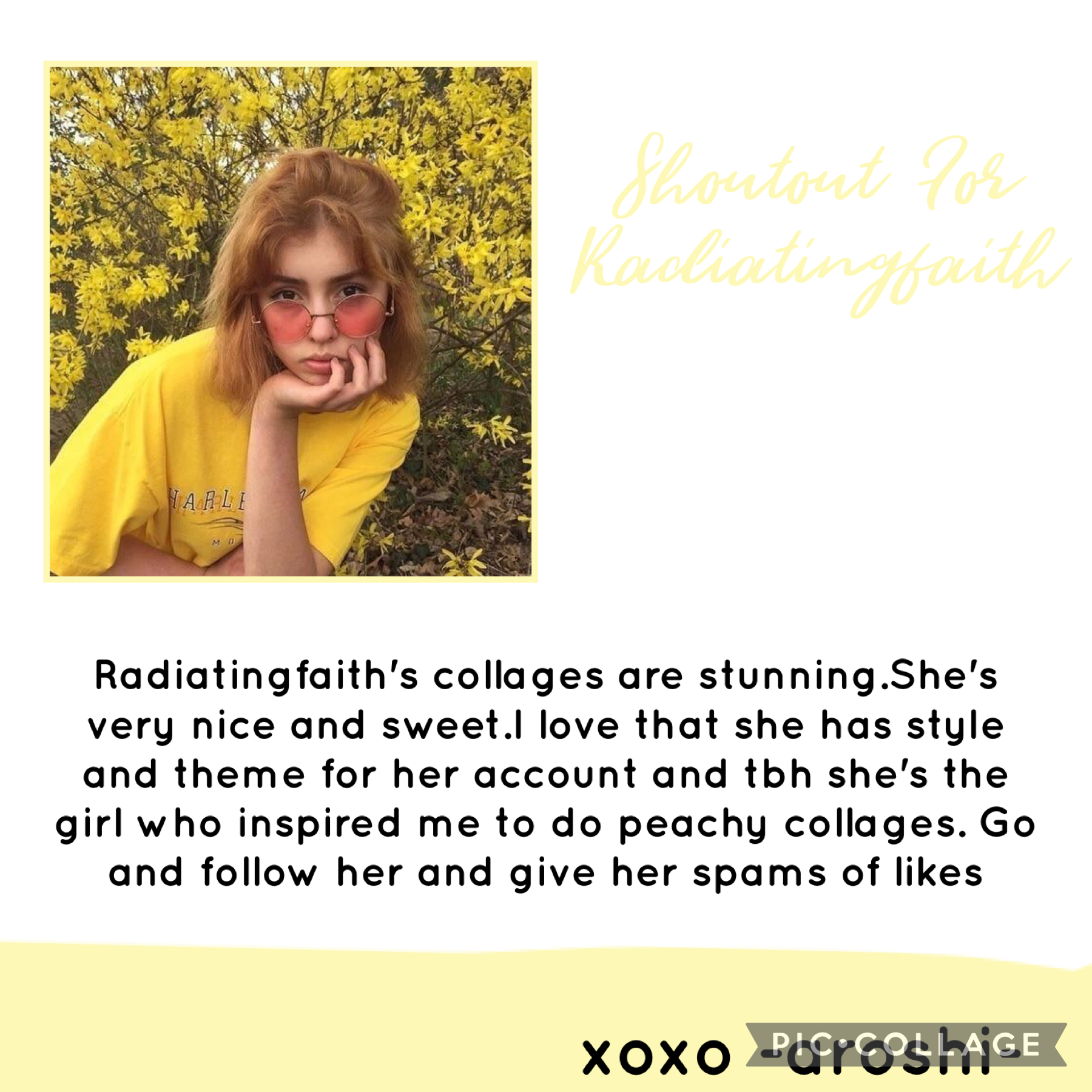Shoutout For Radiatingfaith!! Follow and like her posts